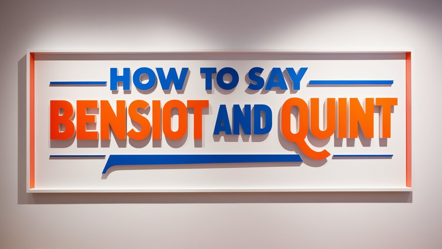how to say bensiot and quint