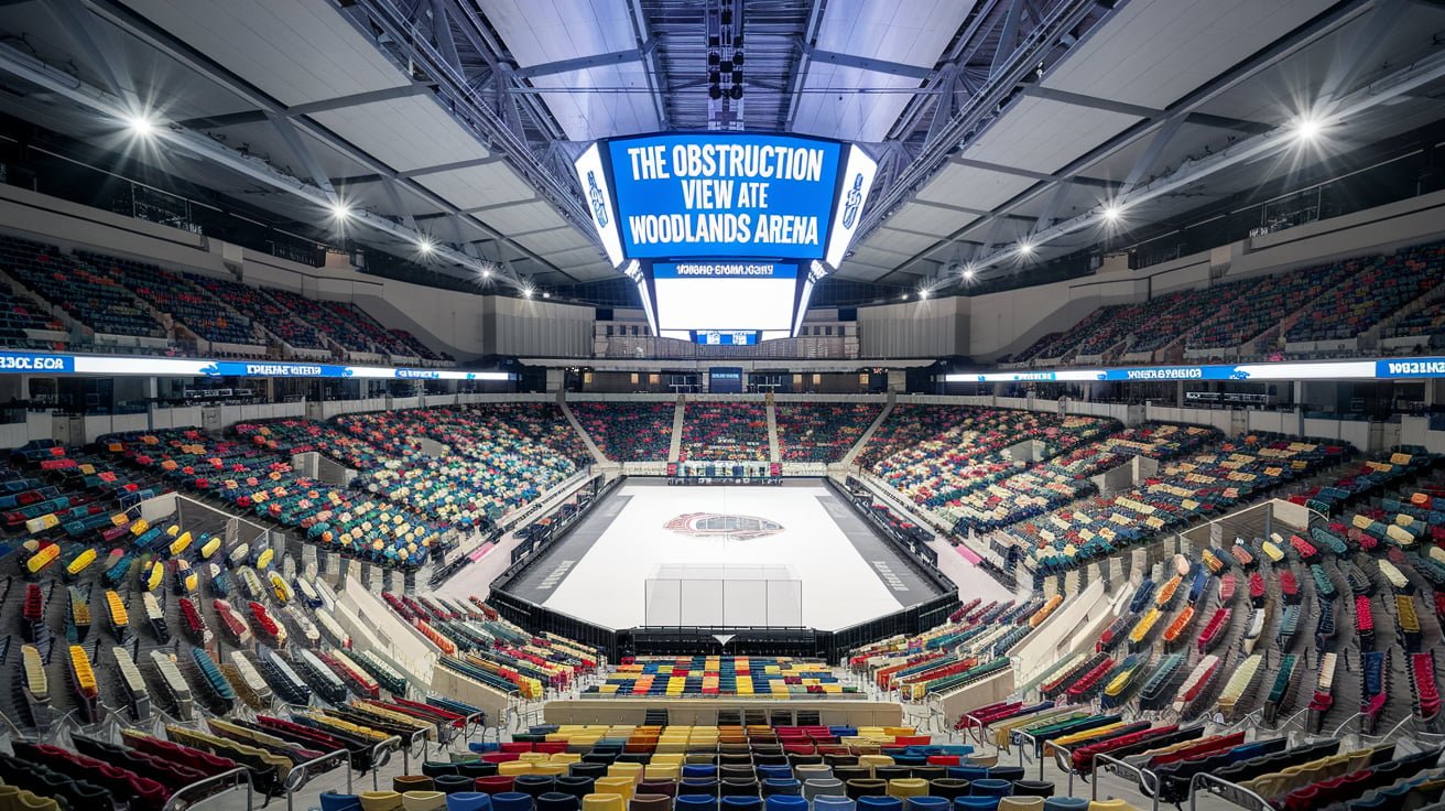 the obstruction view at The Woodlands Arena