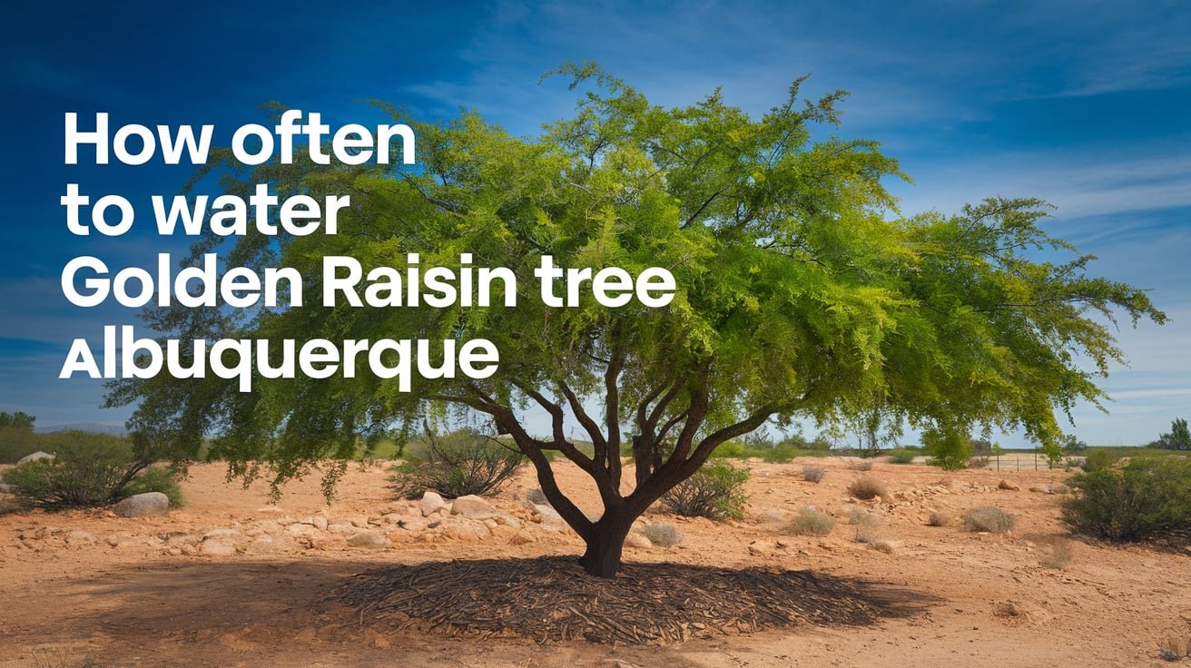 how often to water golden raisin trees Albuquerque